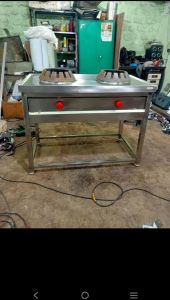 Commercial Double Burner Stainless Steel Gas Stove