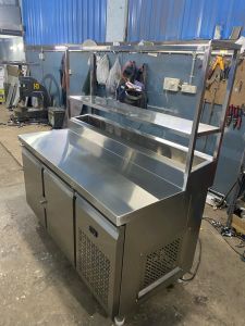 Silver Stainless Steel Under Counter Refrigerator