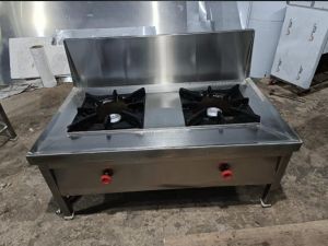 Commercial Double Burner Stainless Steel Gas Stove