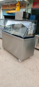 Stainless Steel Moveable Fish Display Counter