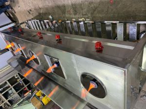 Heavy Stainless Steel Five Burner Chinese Stove