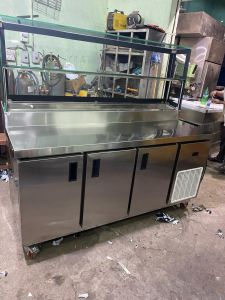 Silver Stainless Steel Under Counter Refrigerator