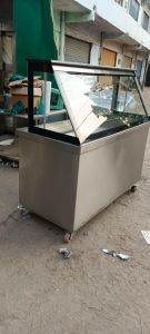 Stainless Steel Moveable Fish Display Counter