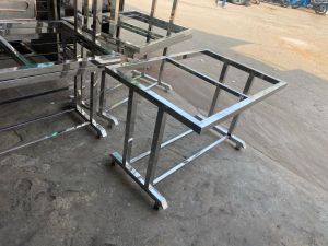 Stainless Steel Stone Top Dining Table