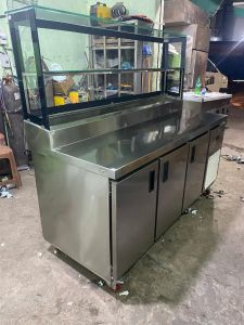 Silver Stainless Steel Under Counter Refrigerator
