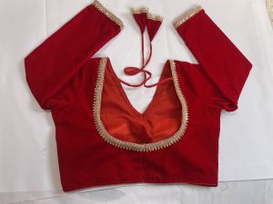 Party Wear Velvet V Neck Blouse