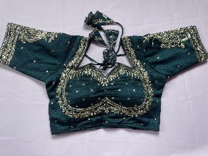 Green Bridal Heavy Embroidery Blouse