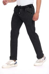 Black Men Denim Trackpant