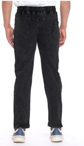 Black Men Denim Trackpant