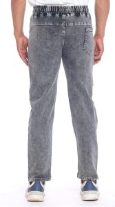 Ice Grey Men Denim Cotton Pant