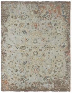 Saaj Traditional Abstract Hand Knotted Beige Carpet
