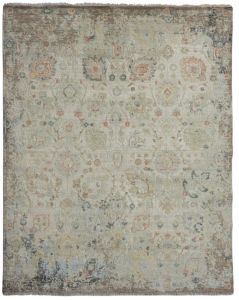 Saaj Traditional Abstract Hand Knotted Multi Beige Carpet