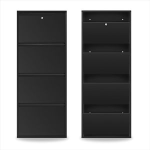 4 Shelves Wall Mounted Shoe Rack