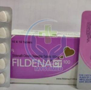 Fildena CT Sildenafil Citrate Chewable 100mg Tablets