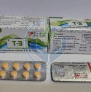T-3 Liothyronine Sodium BP 25mcg Tablets
