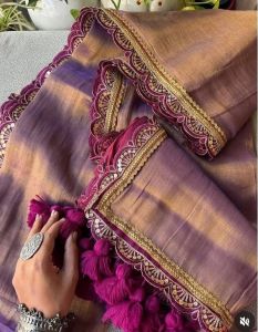 Tissue Silk Lace Sarees