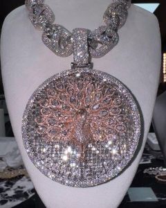 Designer Diamond Studded Pendant Enhancement