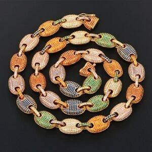 Hip Hop Stylish Gold Diamond Cuban Chain