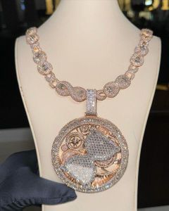 Trendy Hip Hop Flashy Men Moissanite Pendant