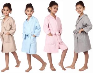 4 to 6 Year Girls Waffle Hooded Bathrobe