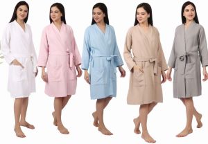 Ladies Waffle Bathrobe