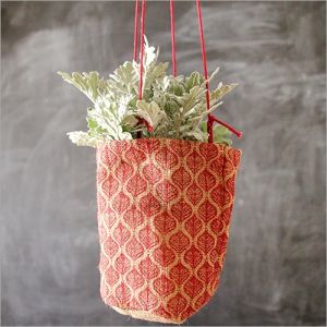 Jute Printed Hanging Pot Cover