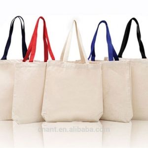 Multi-Color Handle Canvas Tote Bags