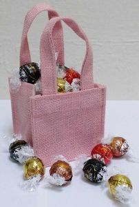 Pink Mini Jute Candy Gift Basket