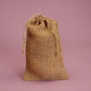 Plain Jute Drawstring Gift Pouch