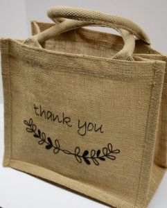Thank You Printed Jute Return Gift Bag