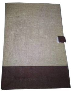 Two-Tone Jute Document Folder