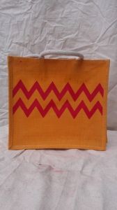 Zig-Zag Printed Jute Bag