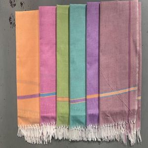 35x70 Inch Plain Cotton Towel With Fancy Border