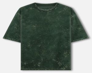 Acid Washed Bottle Green Oversized T-Shirt