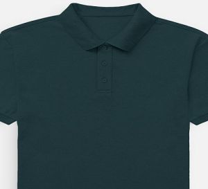 Mens Petrol Blue Cotton Polo T-Shirt