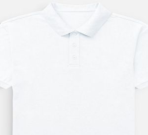 Mens Plain White Cotton Polo T-Shirt