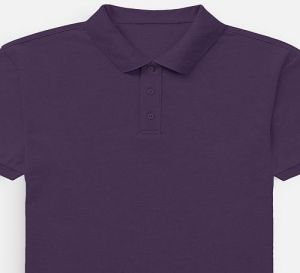Mens Purple Cotton Polo T-Shirt