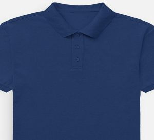 Mens Royal Blue Cotton Polo T-Shirt