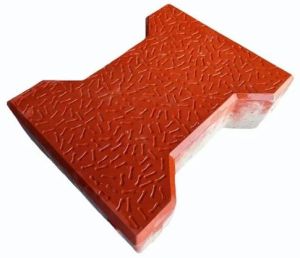 80 Mm Red Concrete I Shape Paver Block