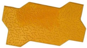 60 Mm Yellow Concrete Zig Zag Paver Block