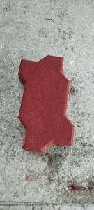 60 Mm Red Concrete Zig Zag Paver Block