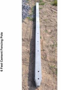 6 Feet Cement Fencing Pole