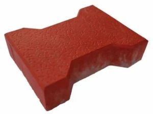 80 Mm Red Concrete I Shape Paver Block