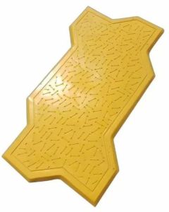 60 Mm Yellow Concrete Zig Zag Paver Block