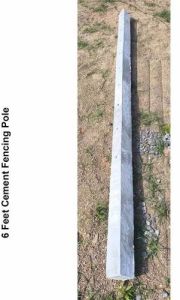 6 Feet Cement Fencing Pole