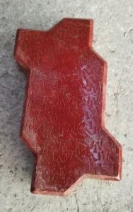 60 Mm Red Concrete Zig Zag Paver Block