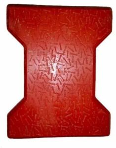 80 Mm Red Concrete I Shape Paver Block