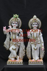 Marble Lord Radha Krishna Ji Statue