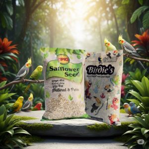 Birdie\'S Natural Safflower Seeds and Mix Bird Seeds Combo