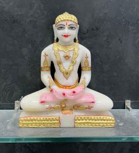 White Marble Jain Mahaveer Statue